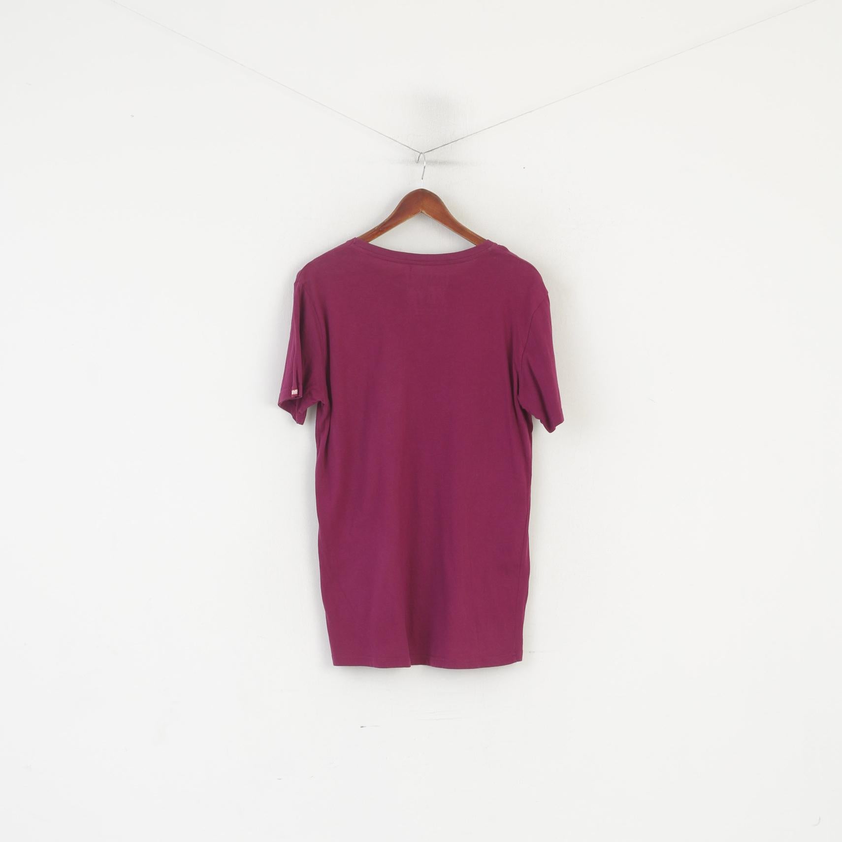 Marvel &amp; XDYE Hommes L Chemise Violet Coton The Thing Heros Haut Graphique