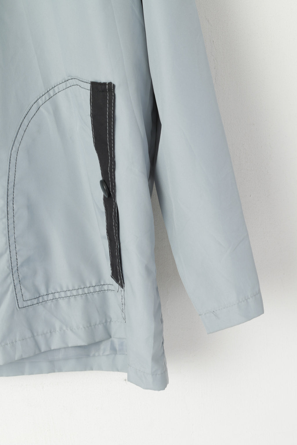 Anne Lancay Femmes L Veste Bleu Léger Fermeture Éclair Complète Marine Top