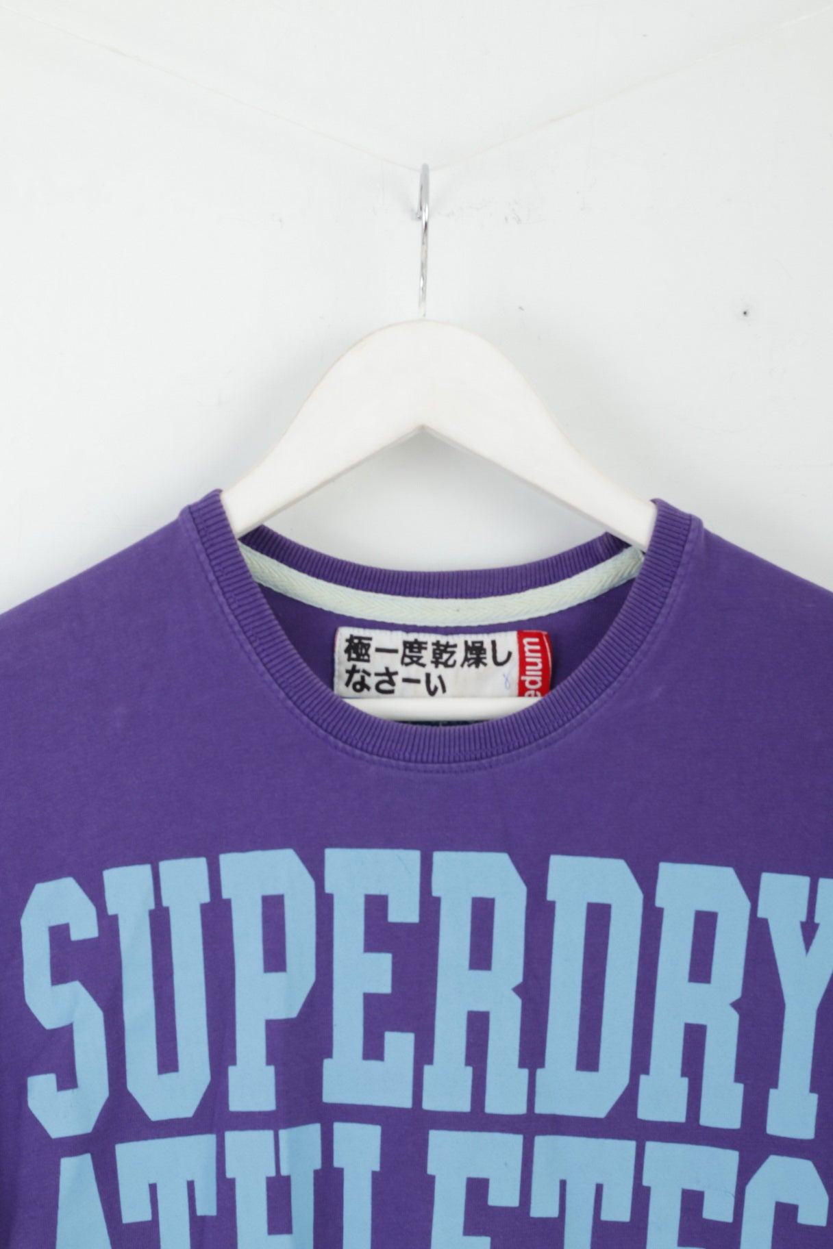 Superdry T-shirt M pour homme en coton violet graphique #3 coupe slim