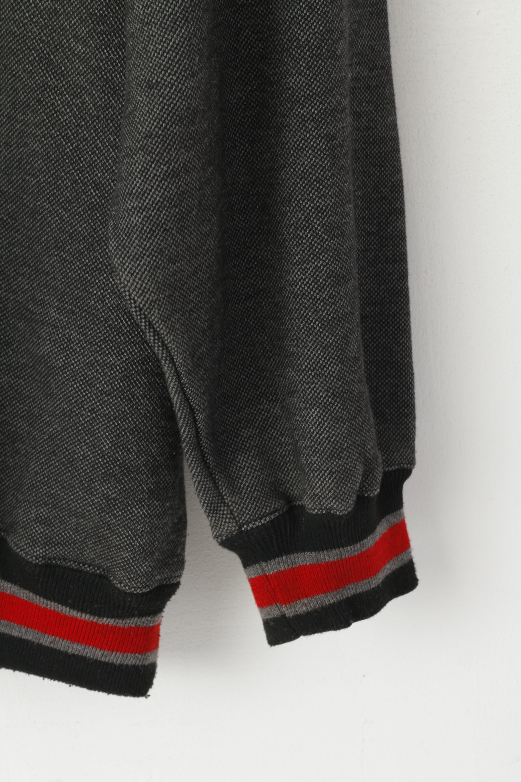 Cadre Athetlic Men L (XXL) Sweatshirt Grey Vintage Bobby Labonte Cotton Zip Neck Top