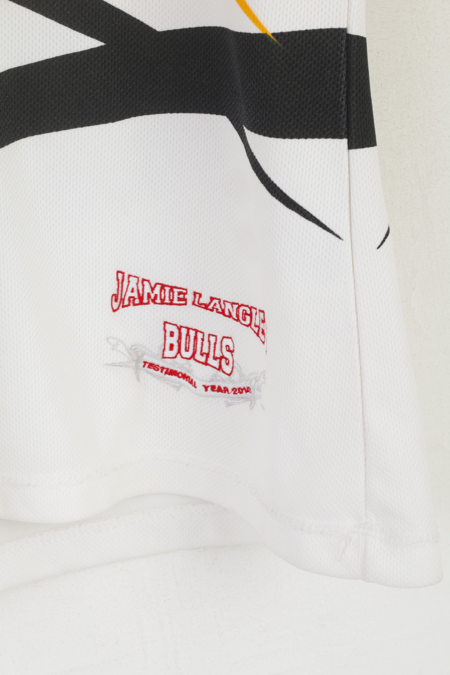 Bradford Bulls Official Men L Shirt Blanc Rugby League Jamie Langley 2010 Jersey Top