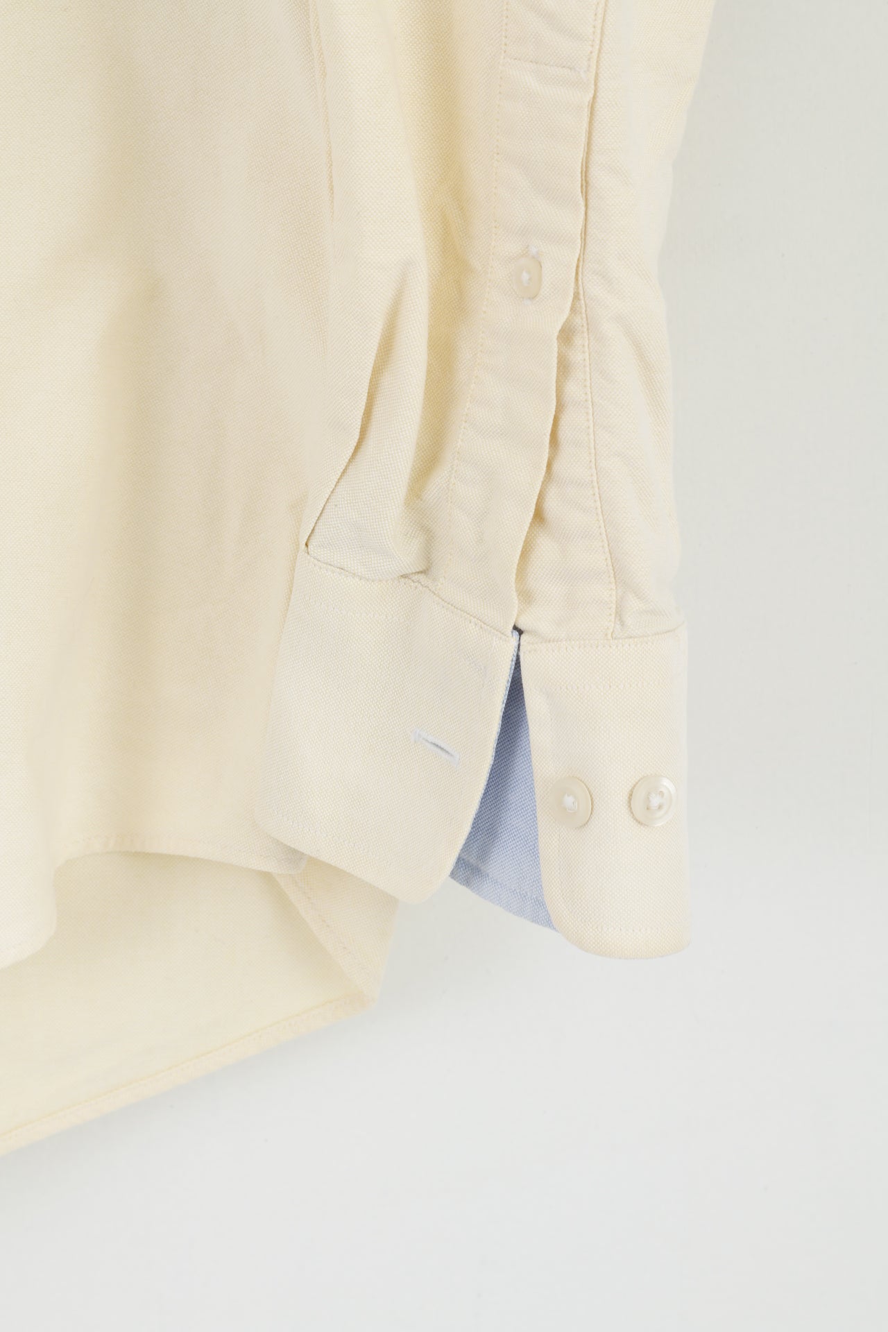 Charles Tyrwhitt Men L (XL) Casual Shirt Yellow Classic Fit Long Sleeve Cotton Top