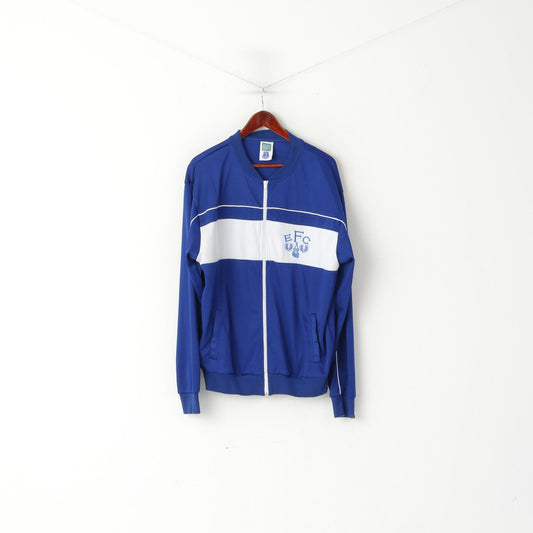 Score Draw Hommes XXL Sweat Bleu Everton Football Zip Up Brillant Survêtement