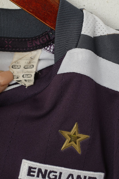 Umbro Boys 158 12 Age Shirt Purple England Football Jersey Top 2007-09