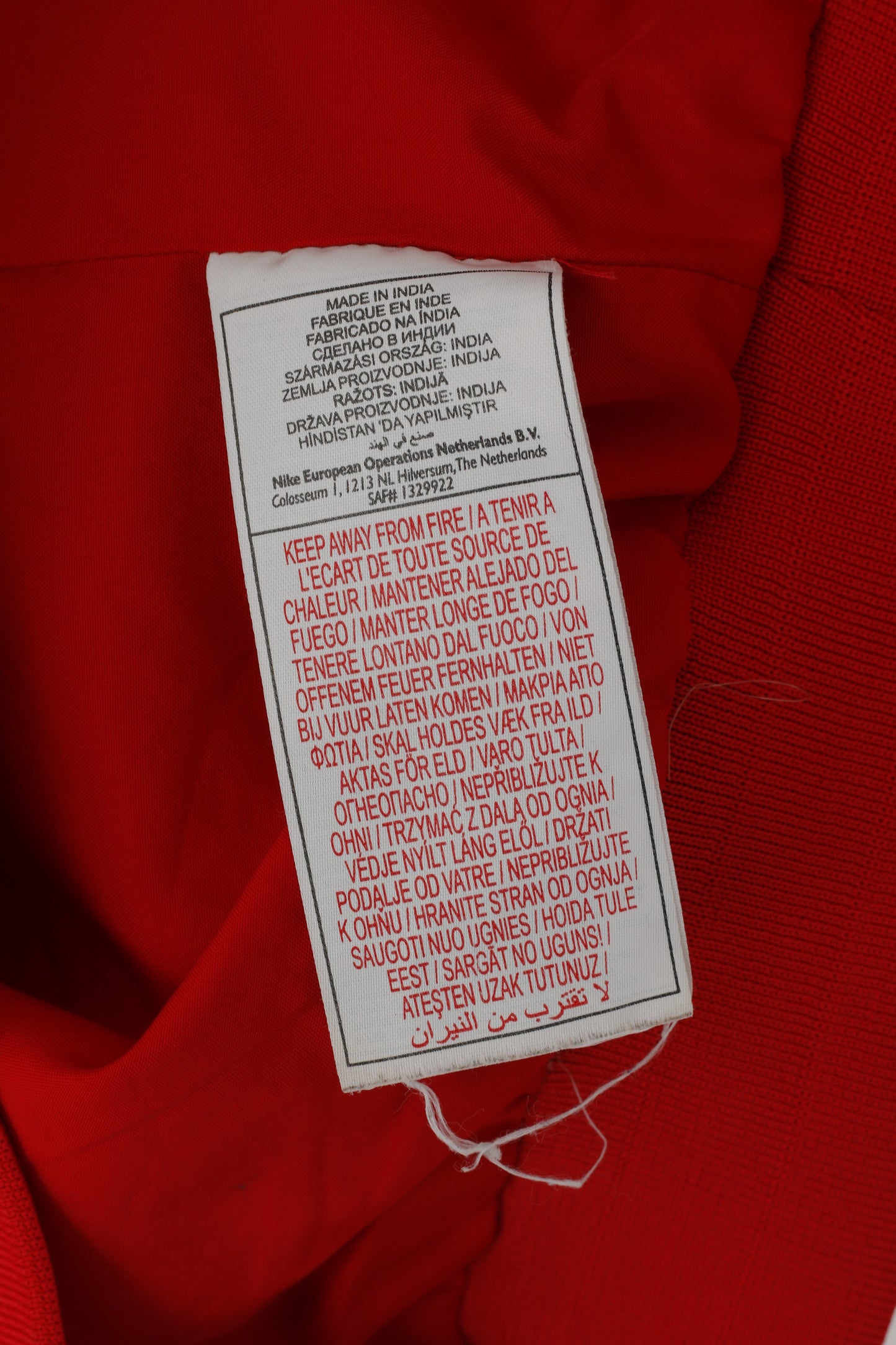 Nike Veste de football zippée pour jeunes 13-15 ans 158-170 Rouge Manchester United