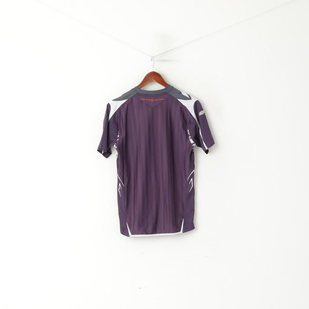 Umbro Boys 158 12 Age Shirt Purple England Football Jersey Top 2007-09