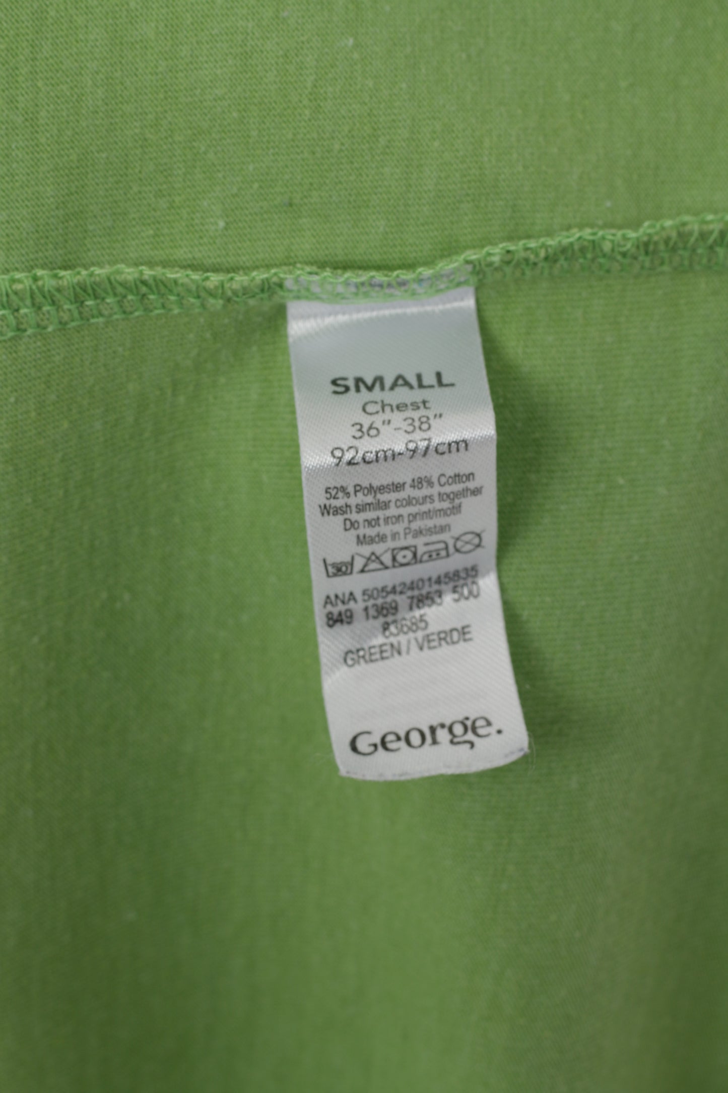 George Men S T- Shirt Green Coca Cola Graphic Cotton Crew Neck Top