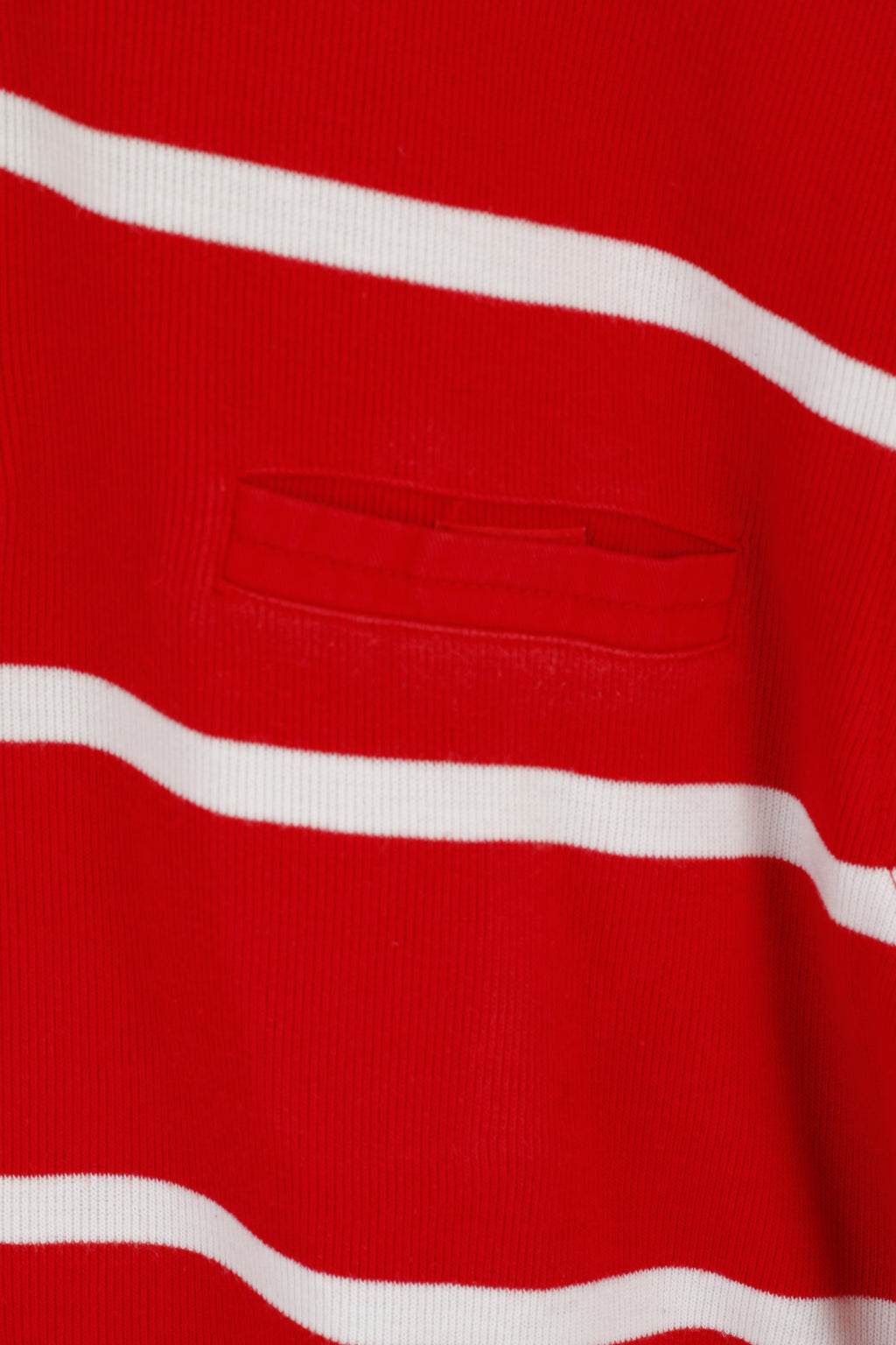 Pierre Cardin Men M Jumper Red Striped Cotton French Style Zip Neck Sweater