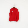 Adidas Men XL Jacket Red Bomber Full Zipper Activewear Vintake Track Top