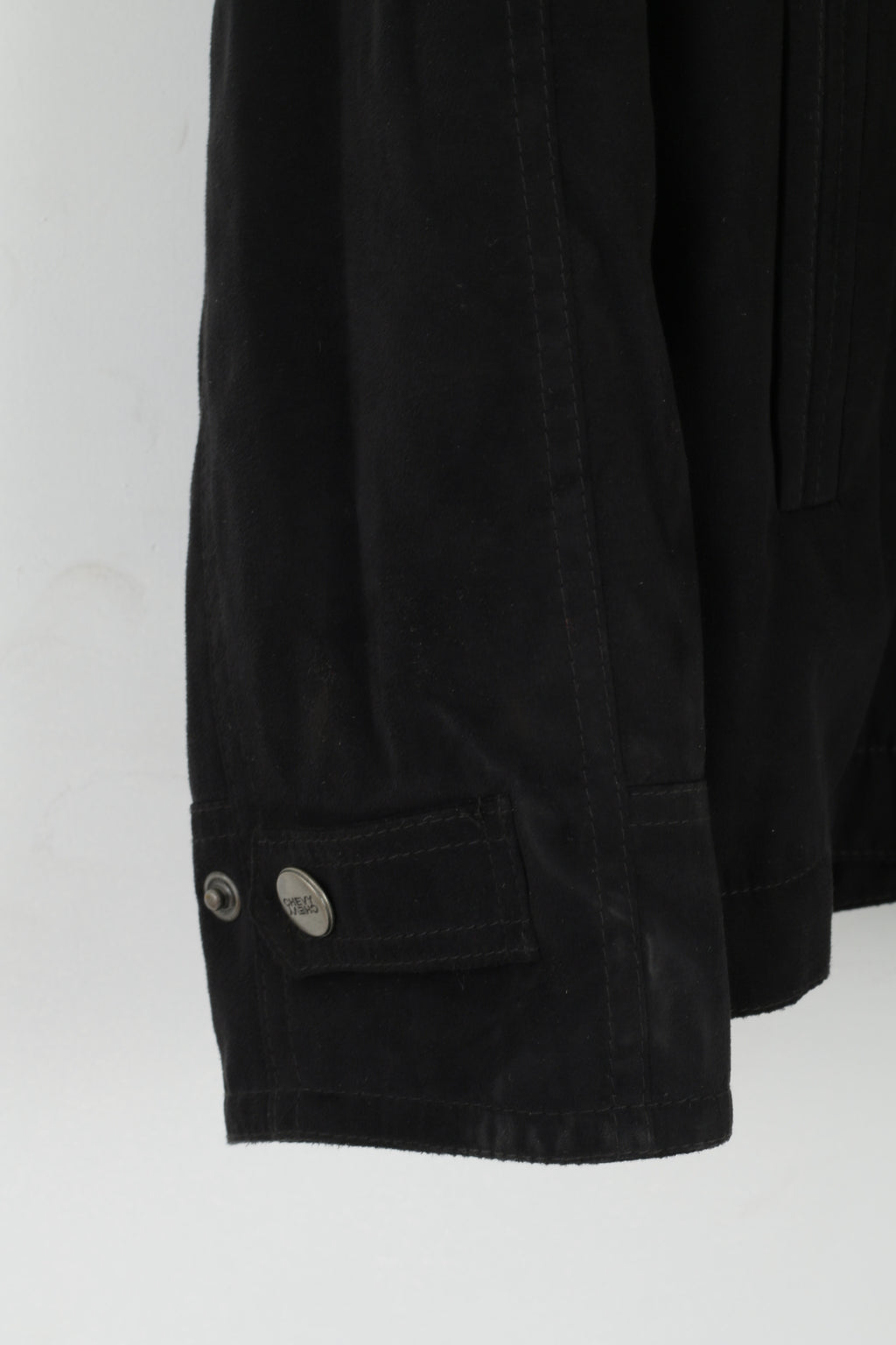 Chevy U.S.A Men 56 XL Jacket Black Techno Suede Detroit Racing Zip Up Top