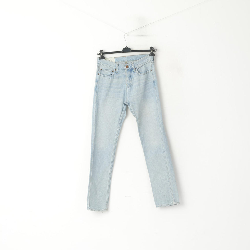 Pantaloni Hollister Donna 28 Jeans Pantaloni skinny a gamba dritta in denim di cotone azzurro