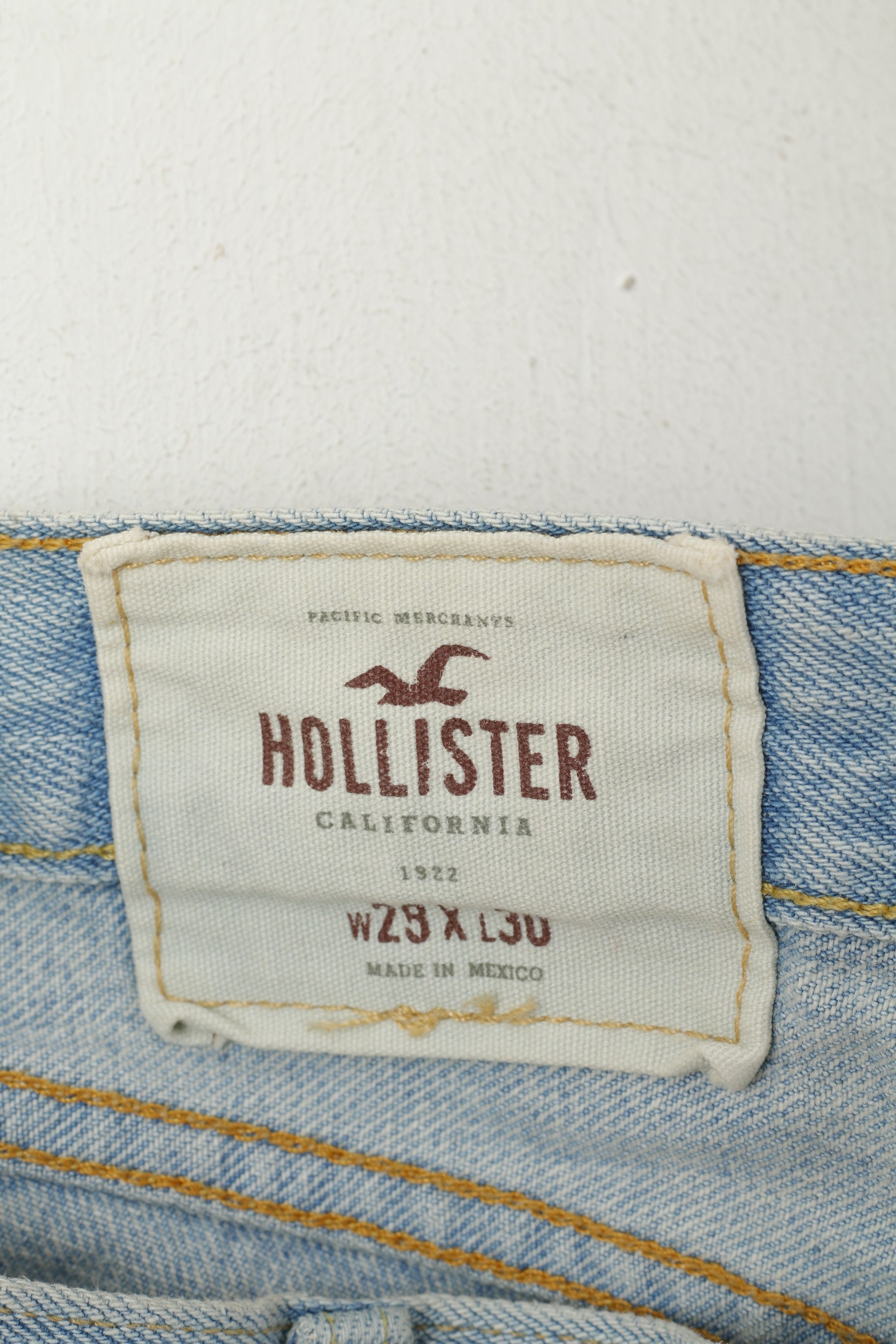 Pantaloni Hollister Donna 28 Jeans Pantaloni skinny a gamba dritta in denim di cotone azzurro