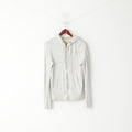 Hollister California Sweat-shirt à capuche en coton gris pour hommes, haut brodé avec fermeture éclair complète