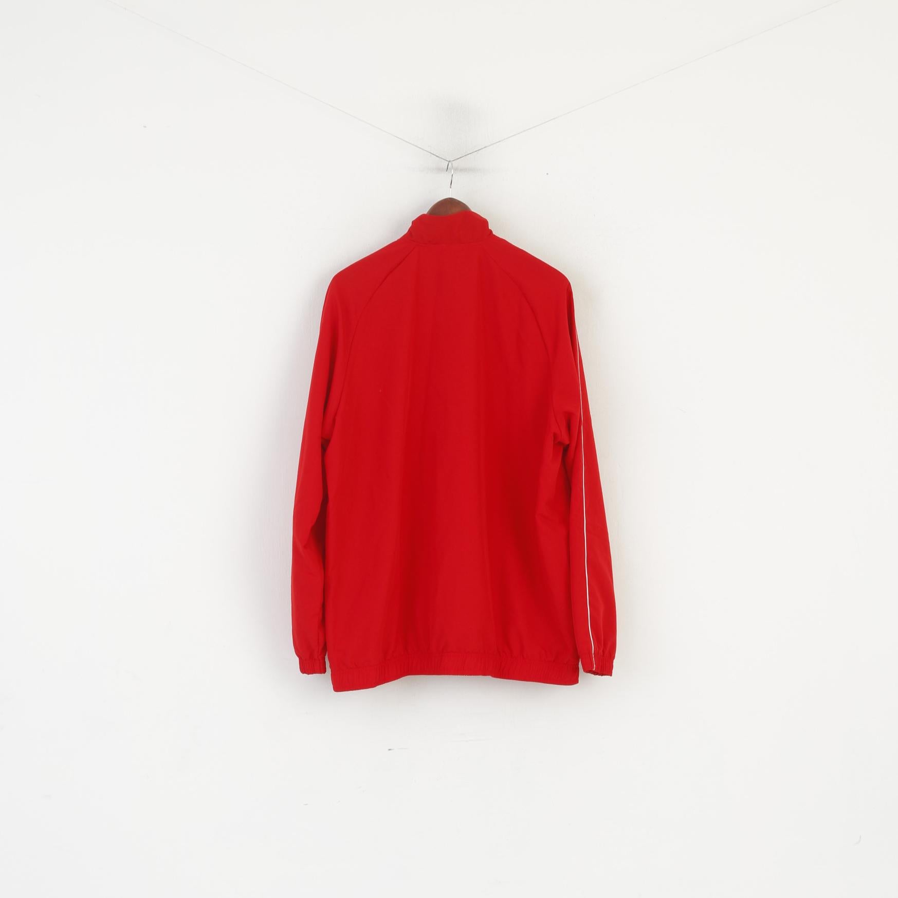 Adidas Men XL Jacket Red Bomber Full Zipper Activewear Vintake Track Top