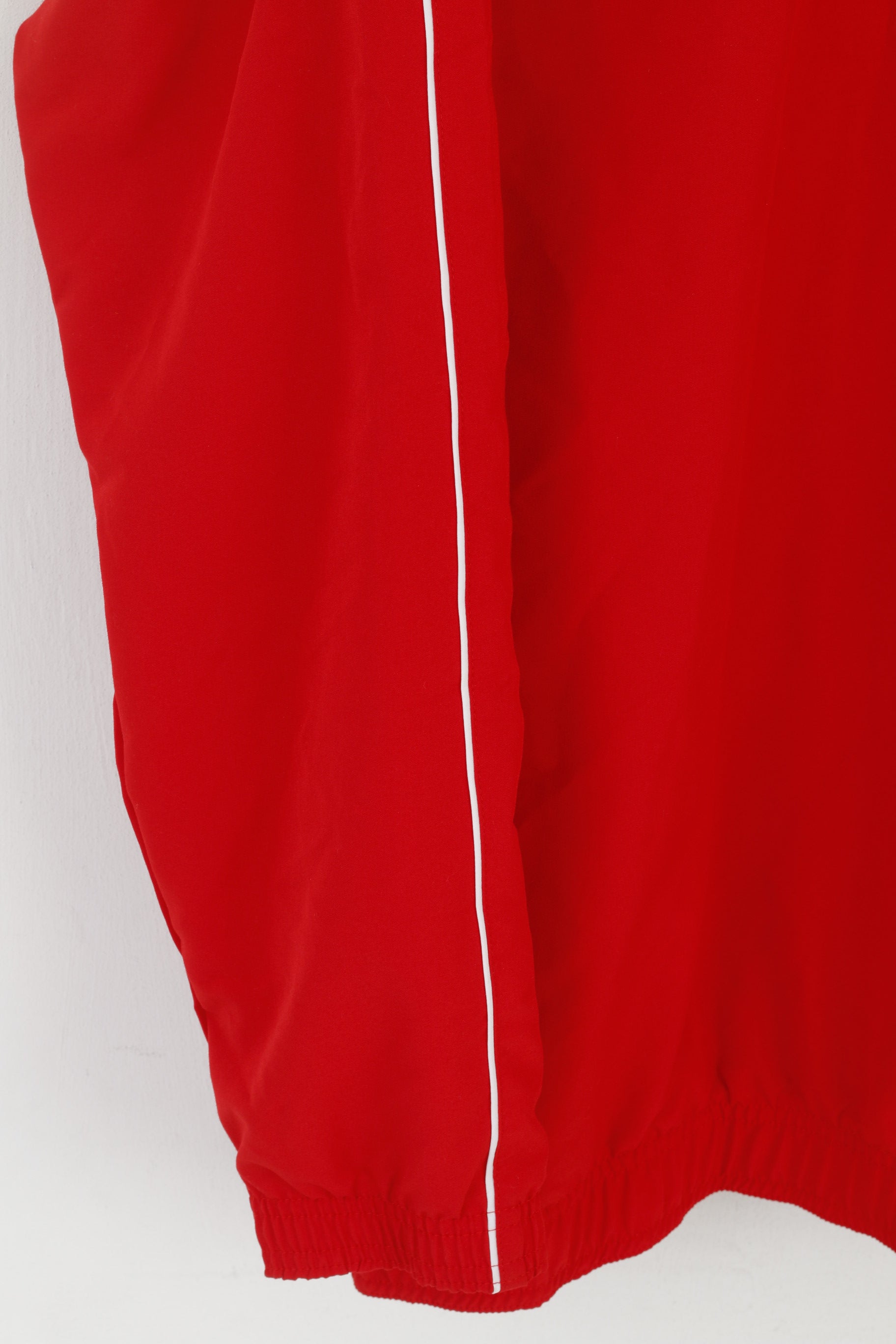 Adidas Men XL Jacket Red Bomber Full Zipper Activewear Vintake Track Top