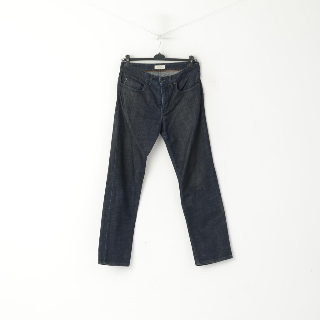 Mac Jeans Pantalon en denim pour homme 32 Bleu marine Coupe droite Pantalon classique