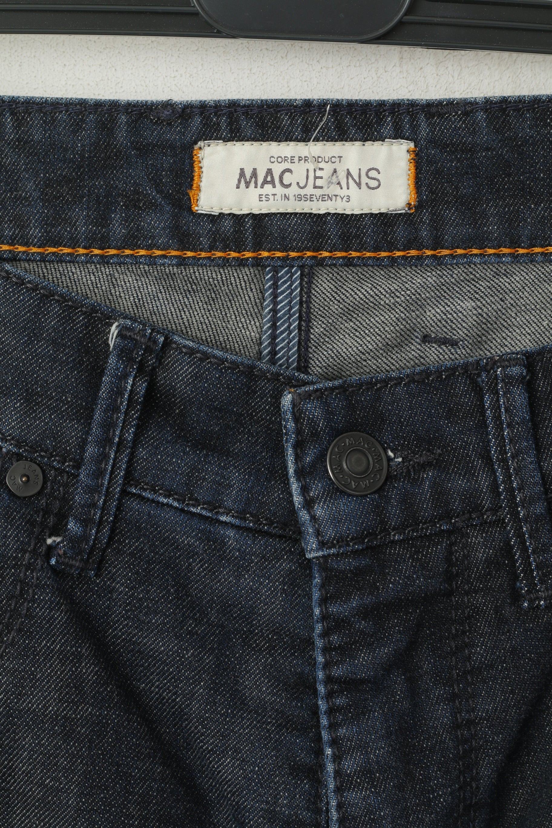 Mac Jeans Pantalon en denim pour homme 32 Bleu marine Coupe droite Pantalon classique