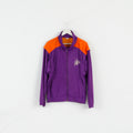 Belfe Men 50 40 M Sweatshirt Purple Vintage Zip Up Removable Sleeve Top