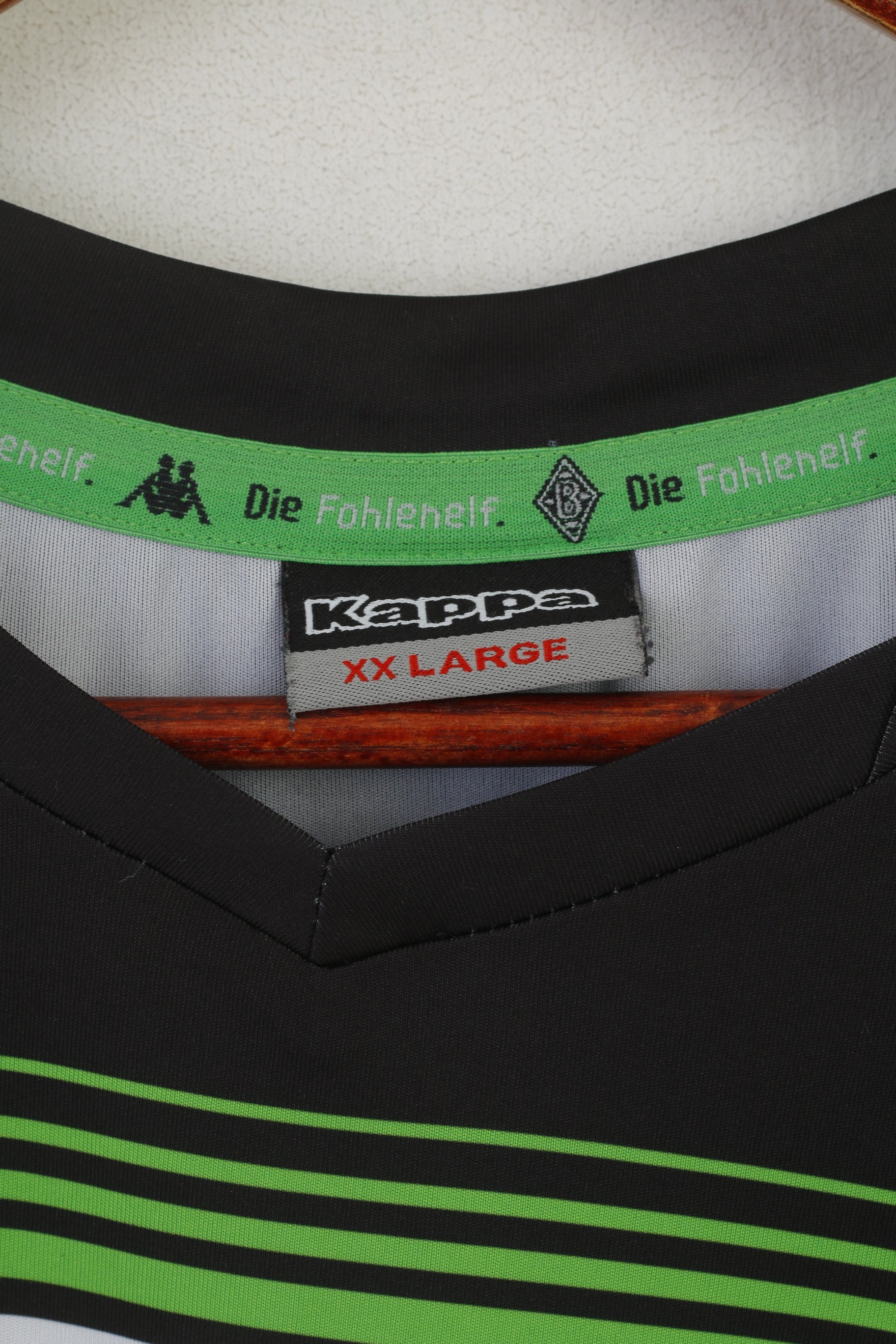 Maglia Kappa Uomo XXL Nera Maglia da calcio Borussia Monchengladbach #26 Hazard