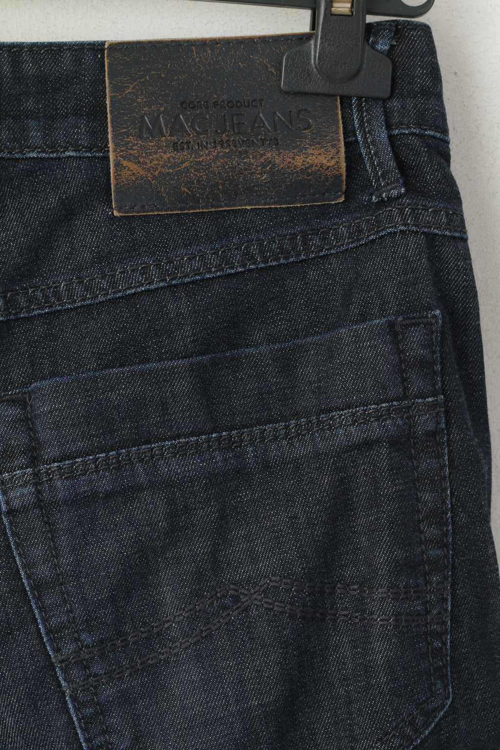 Mac Jeans Pantalon en denim pour homme 32 Bleu marine Coupe droite Pantalon classique