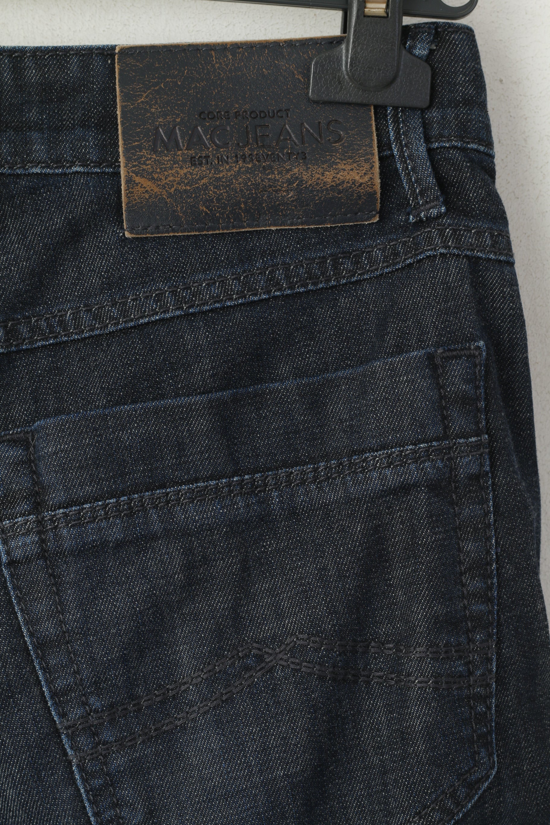 Mac Jeans Pantalon en denim pour homme 32 Bleu marine Coupe droite Pantalon classique