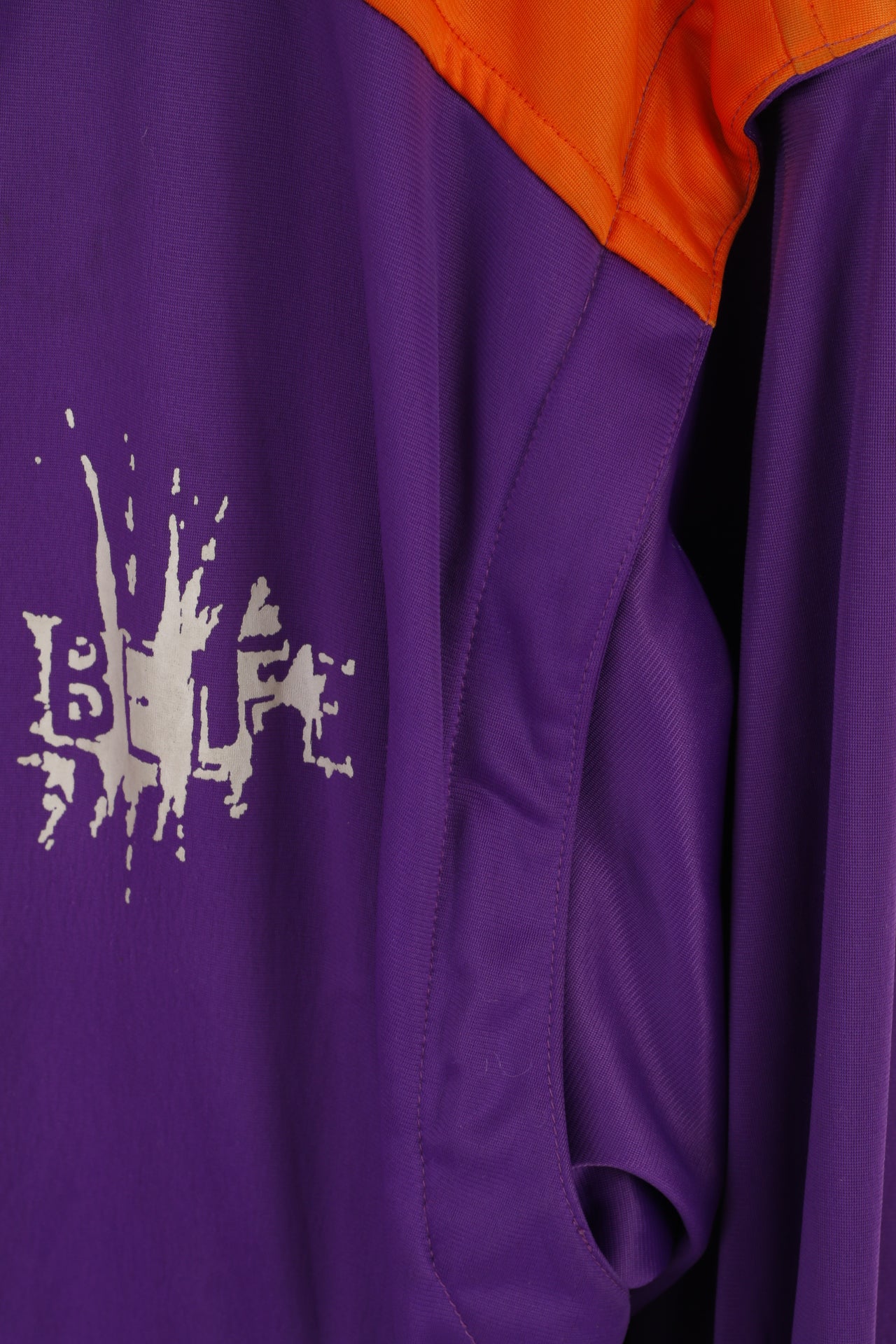 Belfe Men 50 40 M Sweatshirt Purple Vintage Zip Up Removable Sleeve Top