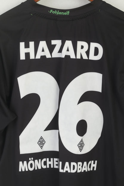 Kappa Hommes XXL Chemise Noir Borussia Mönchengladbach #26 Hazard Football Jersey Top