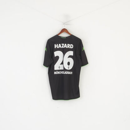 Kappa Hommes XXL Chemise Noir Borussia Mönchengladbach #26 Hazard Football Jersey Top