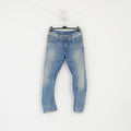 G-Star Raw Femme 30 Jeans Pantalon Bleu Coton Pantalon En Denim Fuselé Ample