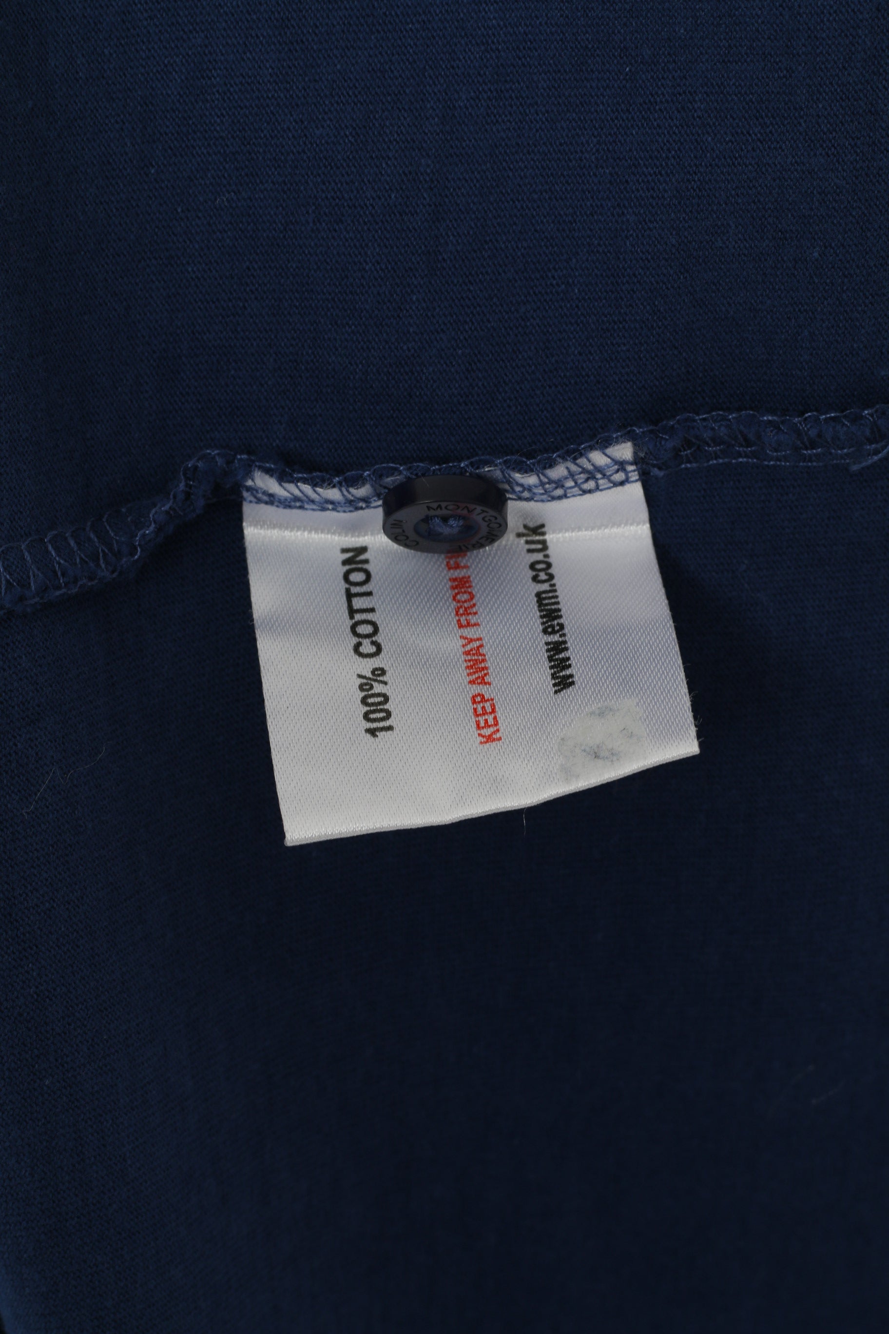 Colin Montgomerie Men XL Polo Shirt Navy Cotton Stretch Long Sleeve Golf Top