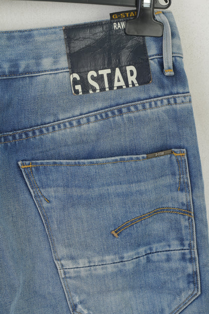 G-Star Raw Women 30 Jeans Trousers Blue Cotton Loose Tapered Denim Pants