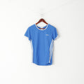 Adidas Women 10 38 S Shirt Blue Vintage Cotton Crew Neck Sport Top