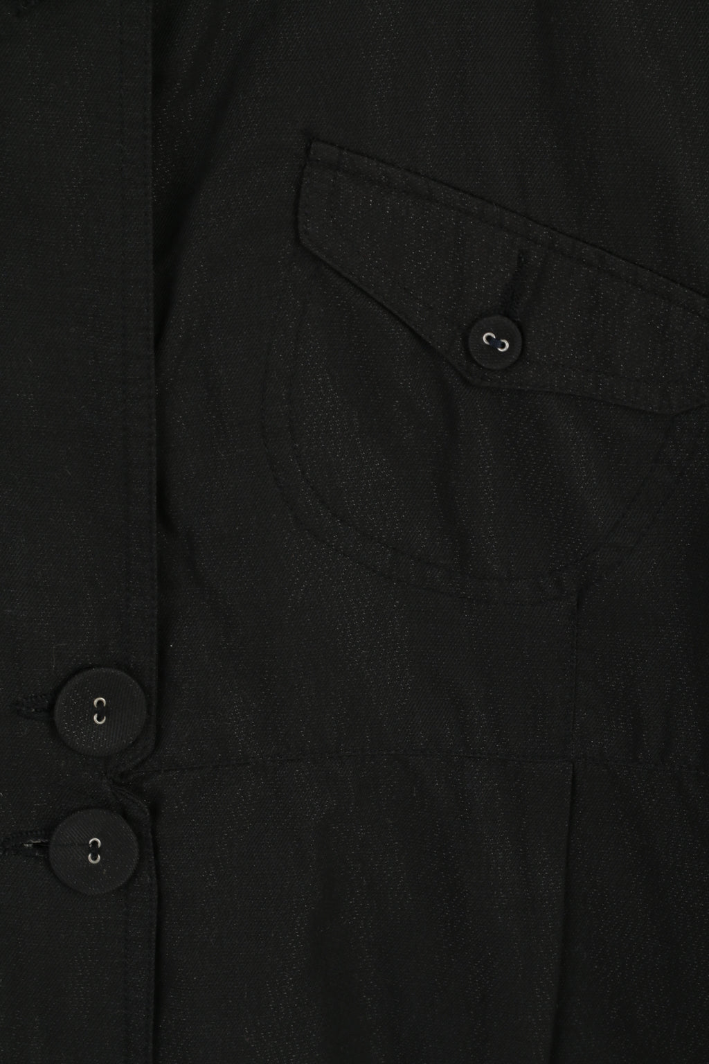 Femmes 16 42 Manteau Brillant Noir Coton Nylon Mélange Léger Fermeture Éclair Complète Evan