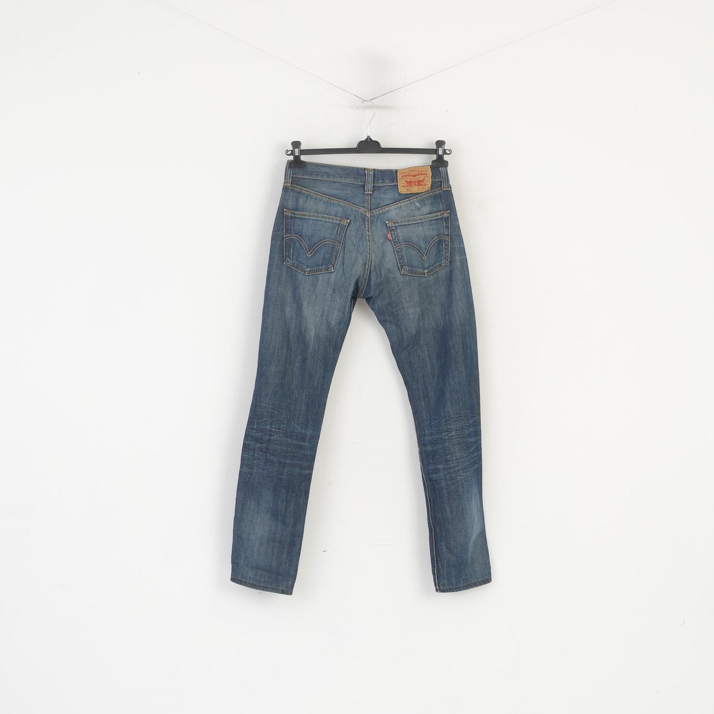 Levi's 501 Women 30 Jeans Trousers Blue Denim Straight Leg Button Fly Pants