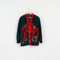 Torras Femme 46 XL Veste vintage Vert Laine Boutons Dorés Espagne Top