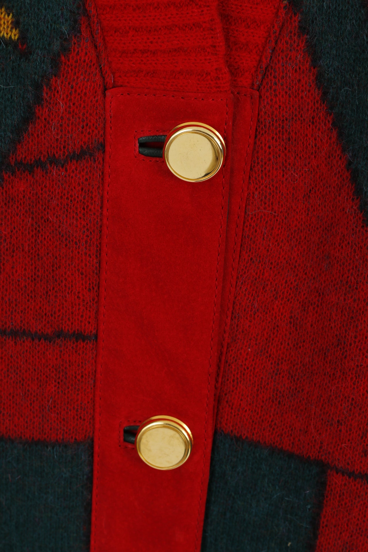 Torras Women 46 XL Jacket Vintage Green Wool Gold Buttons Spain Top