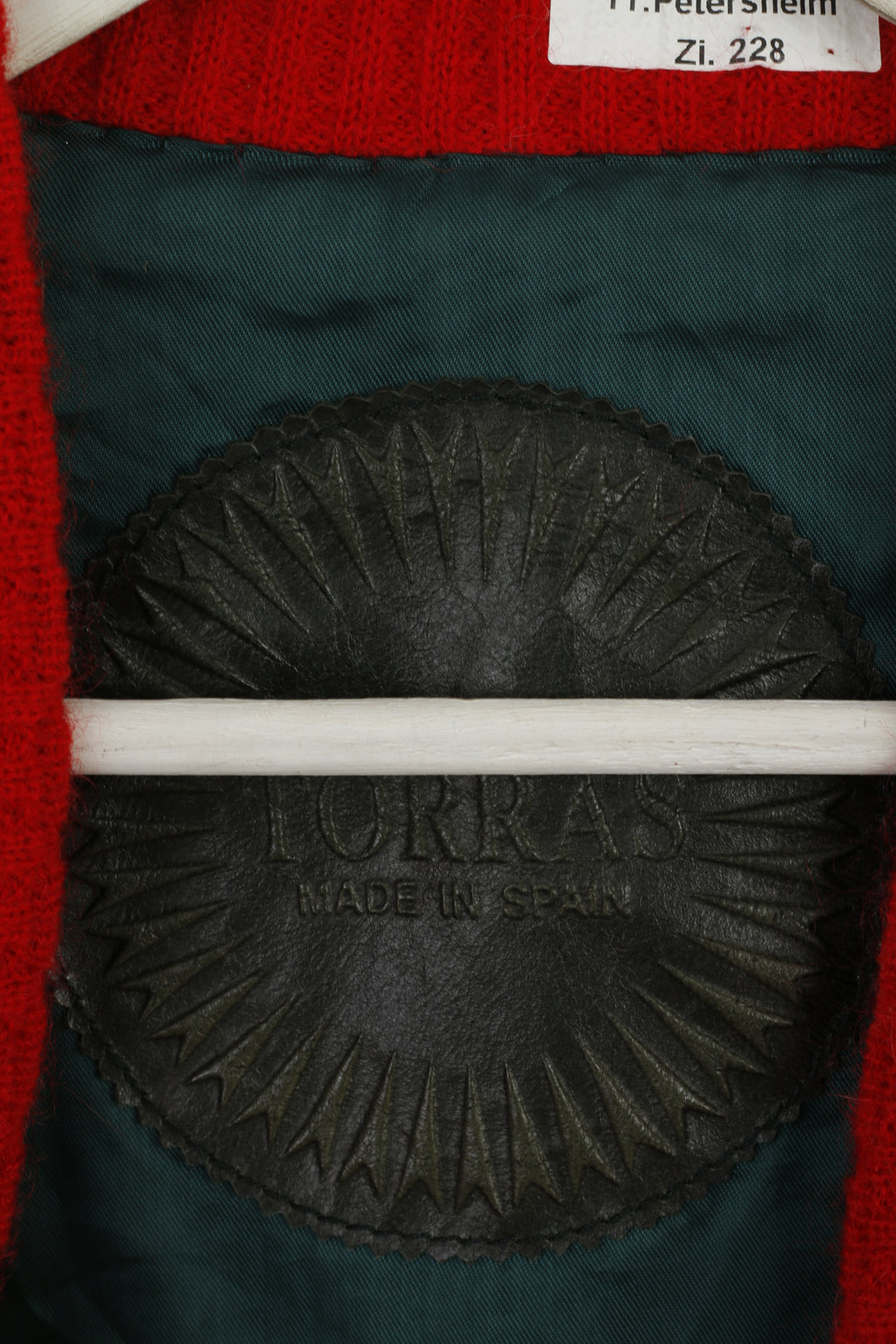 Torras Women 46 XL Jacket Vintage Green Wool Gold Buttons Spain Top