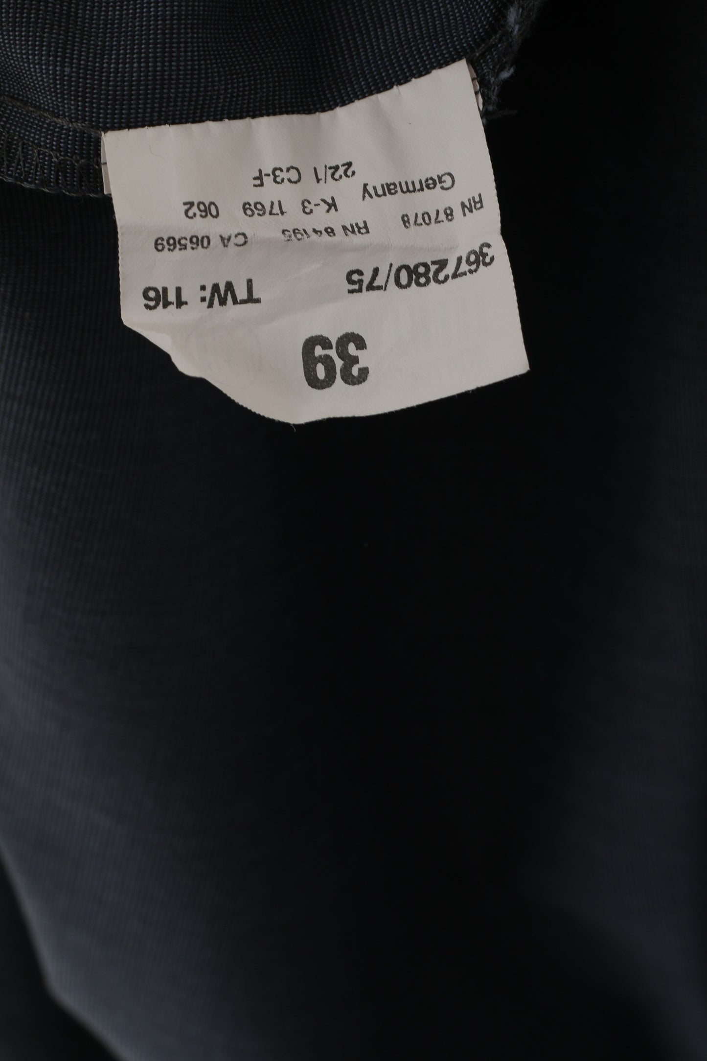 Rudolf WOHRL Uomo 39 M Camicia casual Top con taschino a maniche lunghe in cotone blu scuro