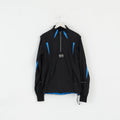 Dobsom Men M Run Jacket Black Zip Neck ReflectiveRemovable Sleeve Top