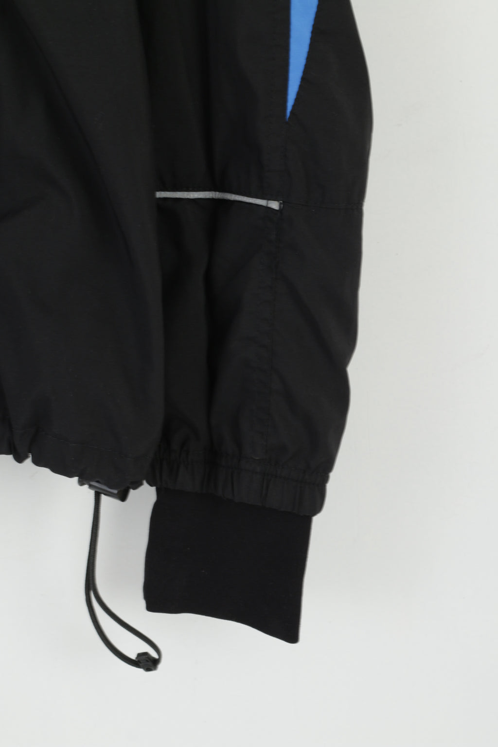 Dobsom Men M Run Jacket Black Zip Neck ReflectiveRemovable Sleeve Top