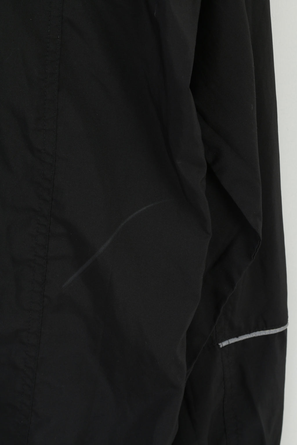 Dobsom Men M Run Jacket Black Zip Neck ReflectiveRemovable Sleeve Top