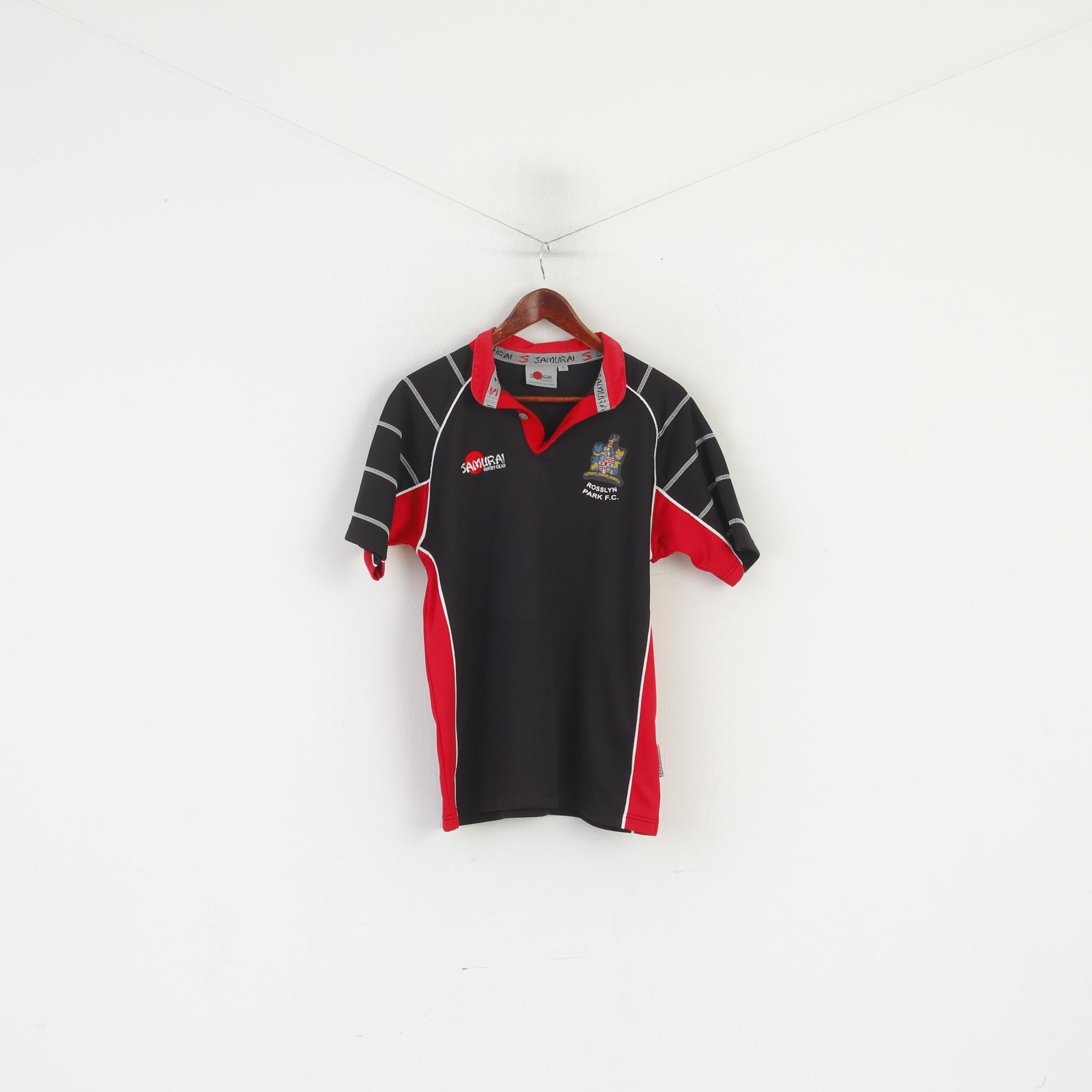 Samouraï homme S chemise noir Rugby Rosslyn Park FC Londres maillot Vintage haut