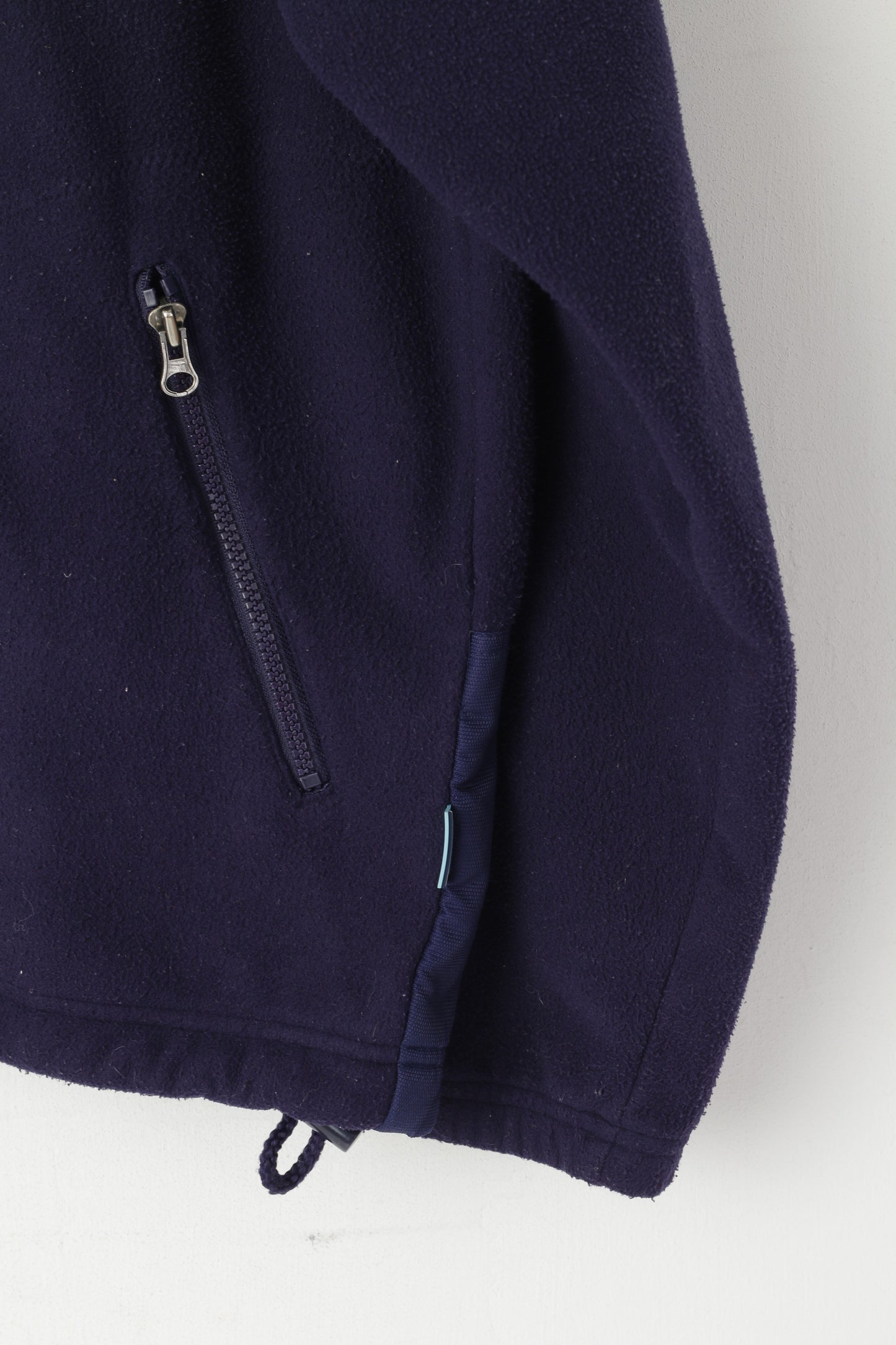 Ellesse Hommes M Veste Polaire Violet Fermeture Éclair Complète Sportswear Vintage Sweatshirt Top