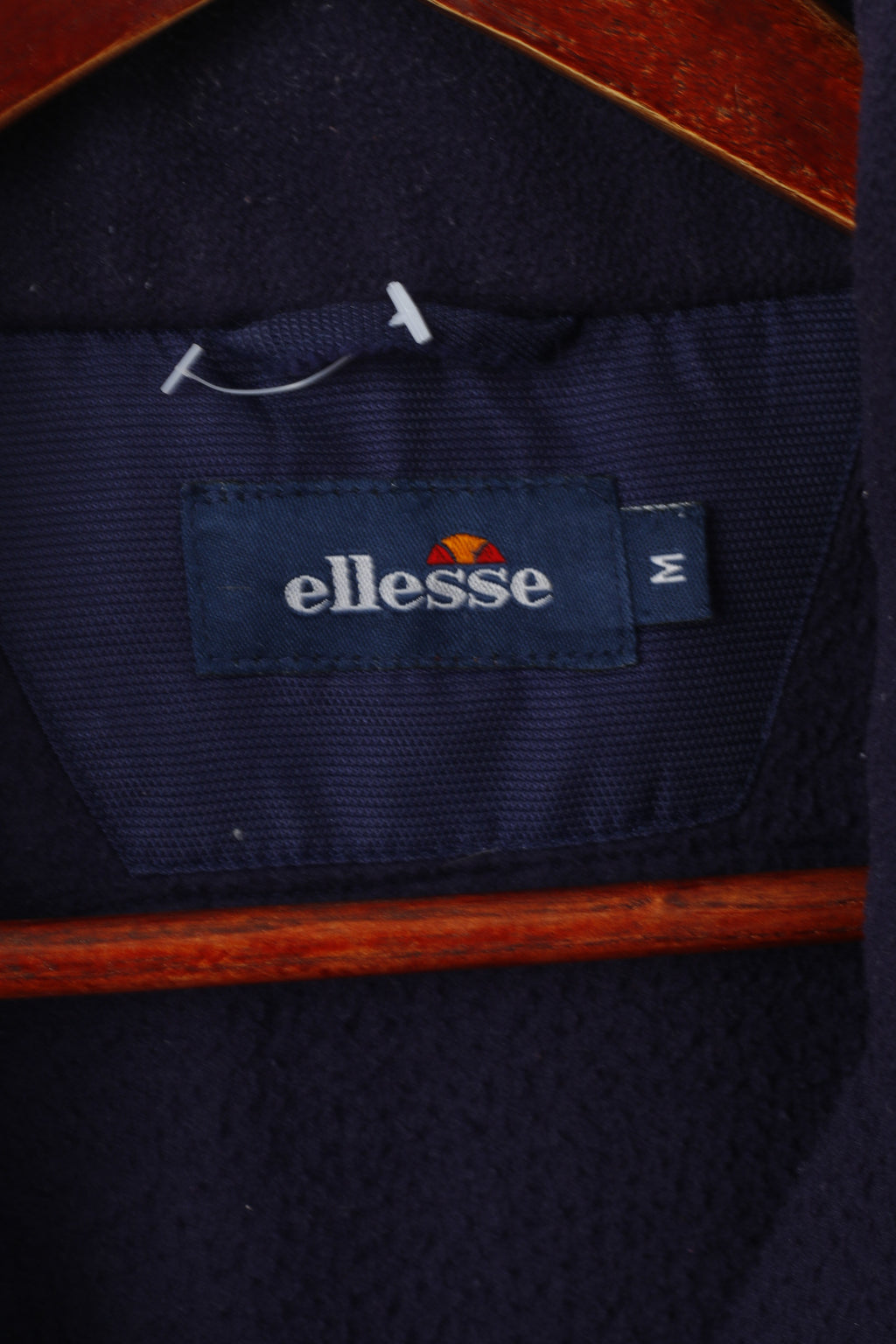 Ellesse Hommes M Veste Polaire Violet Fermeture Éclair Complète Sportswear Vintage Sweatshirt Top