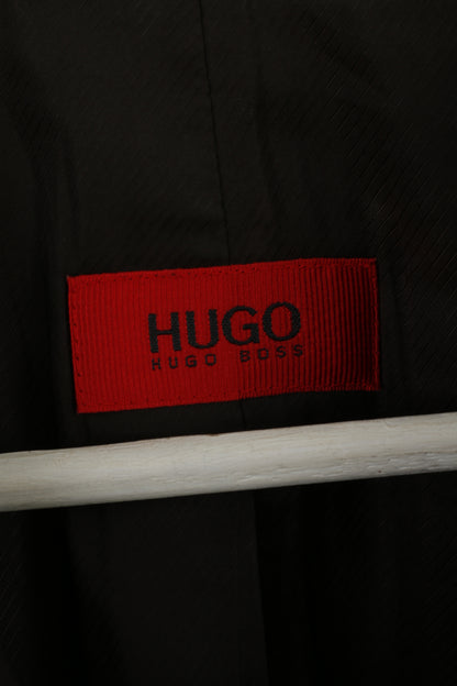 Hugo Boss Men 42R 52 Blazer Brown Wool Elasthan Single Breasted Jacket