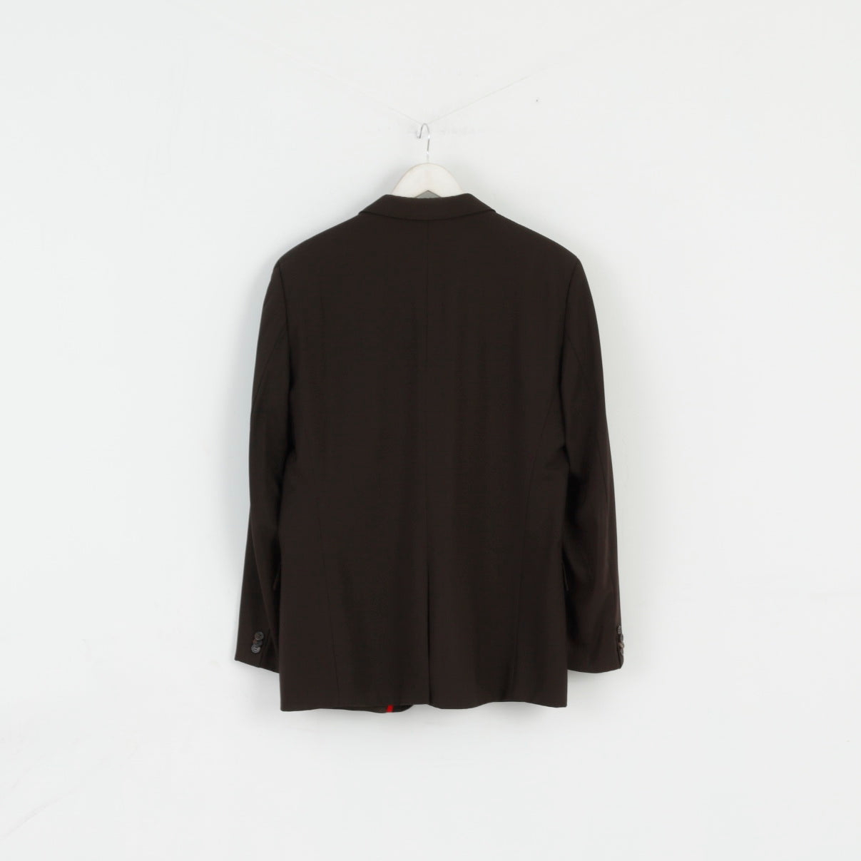 Hugo Boss Uomo 42R 52 Blazer Giacca monopetto in lana marrone elastan