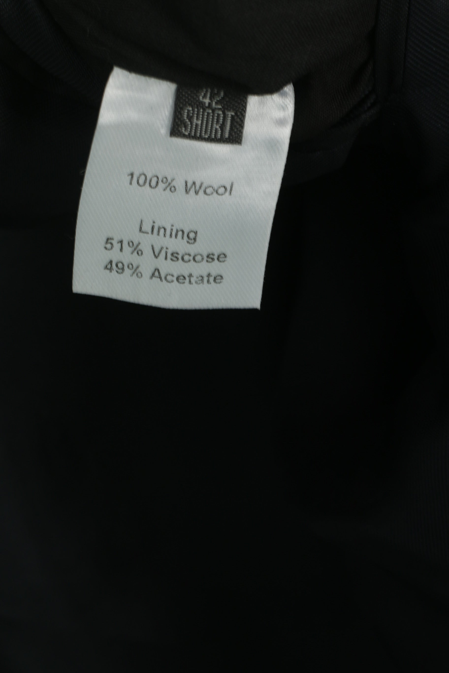 Austin Reed Men 42 Short Blazer Navy Check Wool Single Berasted Jacket