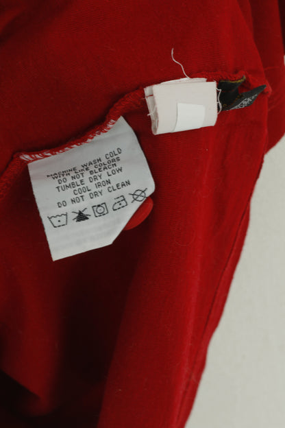 Polo CAT Caterpillar da uomo, top tascabile per abbigliamento da lavoro in cotone rosso