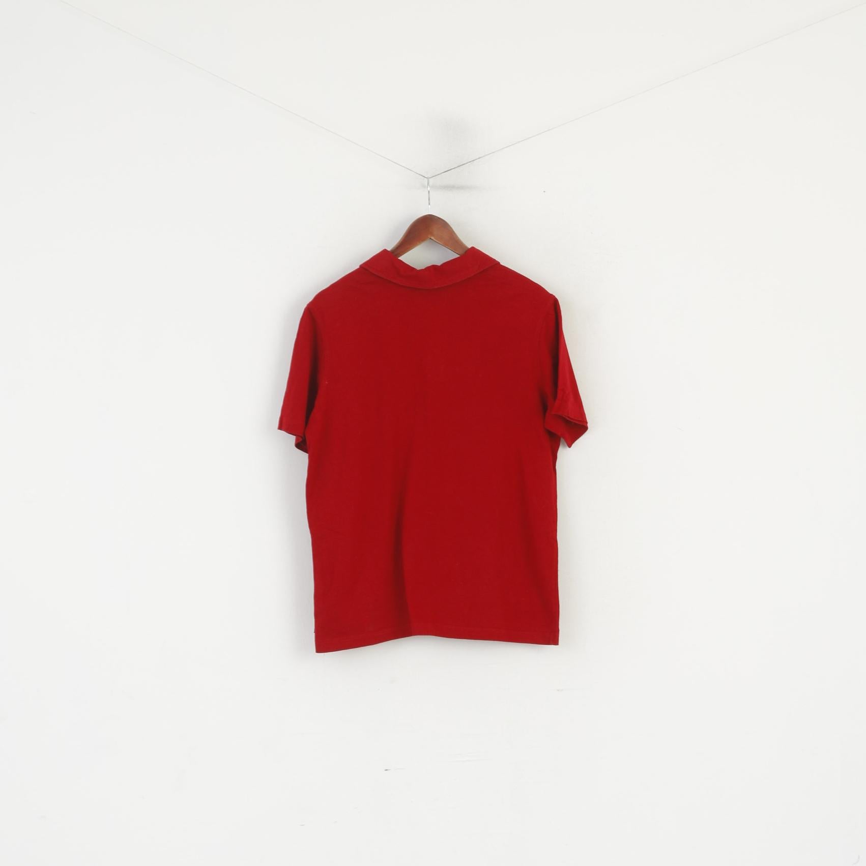 CAT Caterpillar Men S Polo Shirt Red Cotton Premium Workwear Pocket Top