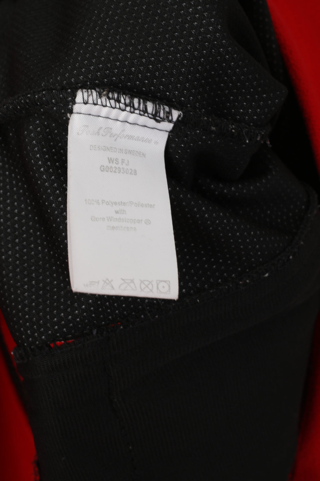 Giacca da donna Peak Performance M rossa Windstopper Zip Up WS FJ Top da esterno